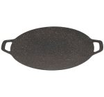 Thin Korean Grill Pan 9.4 Inch Iron With Non-stick Coating Baking Tray On Heating Stove For Home Party Travel And Outdoor 9 Inch