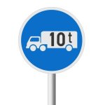 Goods Vehicles Over Indicated Gvm Only Road Sign R124