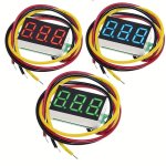 1PC MINI Digital Voltmeter Dc 0.71 Cm Three-line Dc 0-100V MINI Digital Voltmeter Gauge Tester LED Display Reverse Polarity Prot