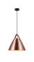 K Light Large Leather And Iron Cone Metal Pendant Lighting Copper