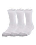 Kids' Heatgear 3-PACK Crew Socks - White XS