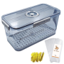 Bread Box For Kitchen & 20 Pack Reusable Plastic Bread Bags With Ties
