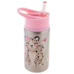 Stainless Steel Water Bottle With Flip Top Lid - Leopard