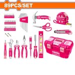 80 Piece Pink Hand Tools Set With Tool Box WHS3B89