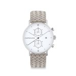 Chrono Small Silver "grey Woven Leather
