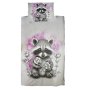 Pink Baby Raccoon Cot Duvet Set By Nathan Pieterse