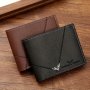 Business Short Wallet For Men Women Portable Document Package Money Clip Credit Card Holder Perfect For Traveling & Daily Use