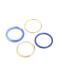 Goldair Gold & Dark Blue Bangles 4-PACK