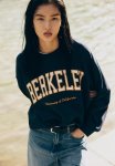 Motif-detail Sweatshirt - Navy Blue Berkeley