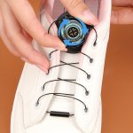 1PAIR No Tie Shoelaces Rotating Button Shoe Laces Kit For Women & Men