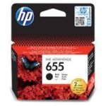 HP 655 Black Original Ink Advantage Cartridge 550 Pages.