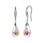 DESTINY Droplet Earring With Swarovski Crystals Aurora Borealis