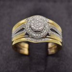 9CT Yellow Goldtrip-set Ring