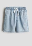 Keith Haring X : Loose Fit Denim Shorts - Light Denim Blue
