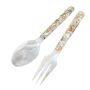 16CM Ins Style Creative Shell Spoon Retro Handcrafted Spoon And Fork Set