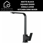 Matte Black Square Edged Single Lever Kitchen Sink Mixer
