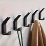 5PCS Easy-install Wall Hook Set - No Drill Space-saving Adhesive Towel & Coat Hooks For Bathroom Bedroom And Home Organization