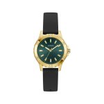 Guess Mist Green Dial Silicone Watch Goldtone