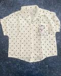 Zara White Polka Dot Dalmation Collared Shirt 7Y