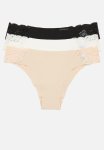 Cotton On Party Pants Seamless Brasiliano Brief 3 Pack - Black Frappe cream