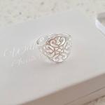 C466-C35385 - 925 Sterling Silver Patterned Ring - Size 9