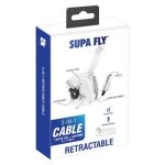 White Retractable 3IN1 Charger