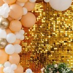 1PC Birthday Party Decoration Golden Square Rain Curtain Wedding Festival Background Wall Party Decor Supplies
