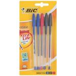 Bic Crystal Ballpens 5 Pack Medium Assorted