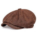 Newsboy Caps Polyester Mature Woven For Men And Women