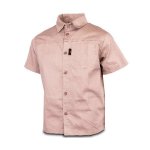 Kids Short Sleeve Twill Shirt - 13 To 14 Olive