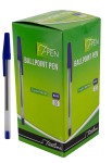 Treeline T-pen Crystal Barrel Ballpoint Pen Blue Box Of 50 - 42-5002-02