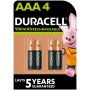 Duracell Rechargeable Batteries Aaa 900MAH 4 Pack