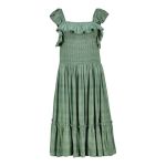 Ruffled Sleeve Tiered Maxi Dress