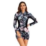 Women's Pretty Petals Long Sleeve Boxer Swimwear - XL