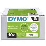 Dymo D1-TAPE Big Pack 10 Tapes 9MM X 7M Black On White