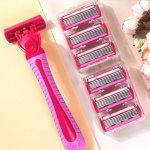 6-LAYER Manual Body Hair Razor Women Safety Razor Shaver Bikini Trimmer Hair Remover Hair Trimmer For Face Body Men Women Groomi
