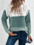 Stripe Color Block Sweater Elegant Long Sleeve Drop Shoulder Sweater For Fall & Winter Women's Clothing