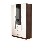 3 Door Wardrobe White Wood Grain MW33GL