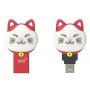 Connect 303 Lucky Cat 32GB USB 3.0/MICRO USB Dual Flash Drive - Red