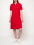 Polo Womens Leah Short Sleeves Golfer Dress In Red - Red / 3XL