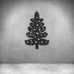Christmas Tree Wall Art D23 - 450MM Brass gold