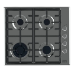 Defy DHG602 Slimline Gas Hob Side Control S steel