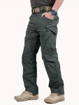 Men's Outdoor Multi Functional Tactical Pants Multi Pocket Outdoor Hiking Waterproof Sweatpants Wear Resistant Cargo Pants
