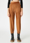 Elastic Waist Pocket Jogger Trousers - Camel
