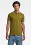 G-star Raw Dunda Slim Stripe Polo Short Sleeve Premium Stretch Pk O - Avocado