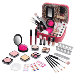 Makeup Play Set – 29-PIECE Washable Kids Cosmetic Kit With Leopard Print Case