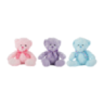 Frosted Swirl Plush Bear With Ribbon 20CM Colour May Vary