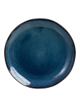 Reactive Glaze Blue Ceramic Plate 26CM - None Navy