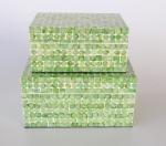 Capiz Lime Green Box