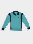 B Polo Sweater - Aqua Teal - Aqua Teal XXL